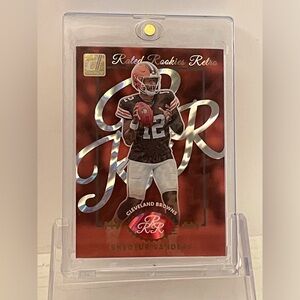 SHEDEUR SANDERS 2025 PANINI DONRUSS FOOTBALL ROOKIE CARD-BROWNS RC